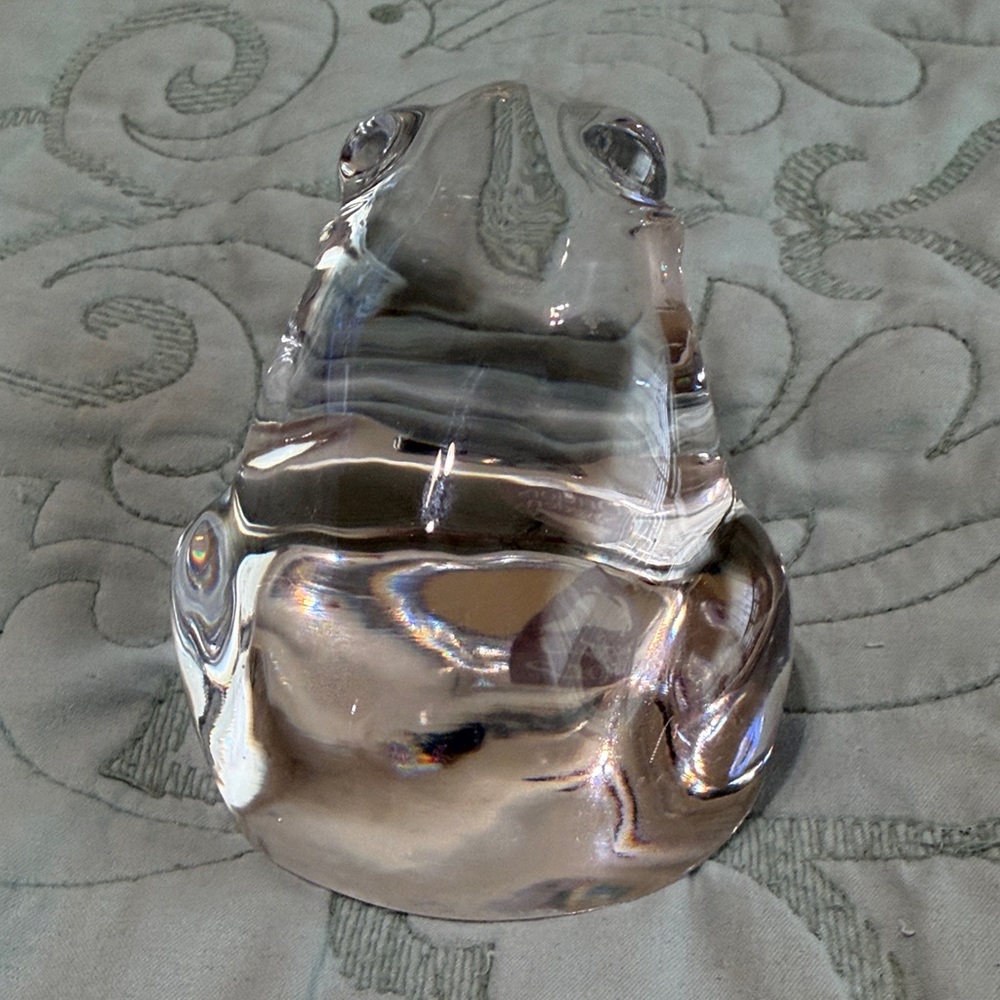 Vintage Clear Crystal Frog Figurine from Orrefors Sweden - Picture 3 of 7